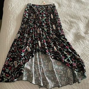 Paisley high waisted flow skirt
